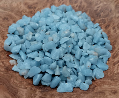Mini Tumbled Chips - Angelite, 1/4 LB