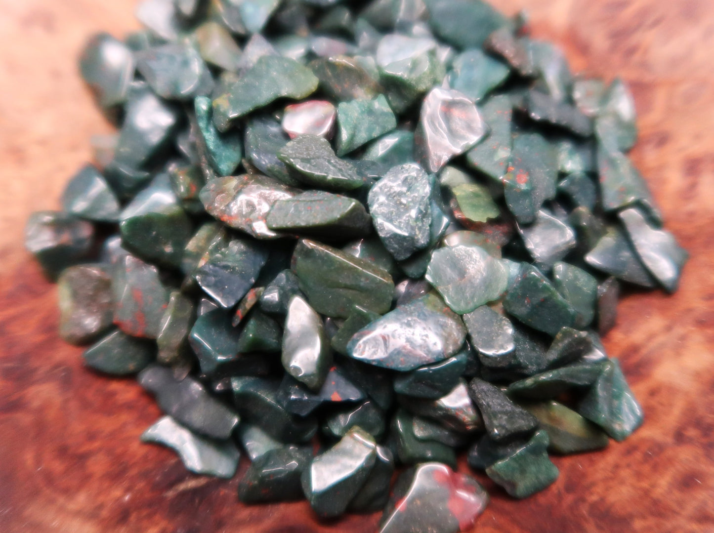 Mini Tumbled Chips - Bloodstone, 1/4 LB