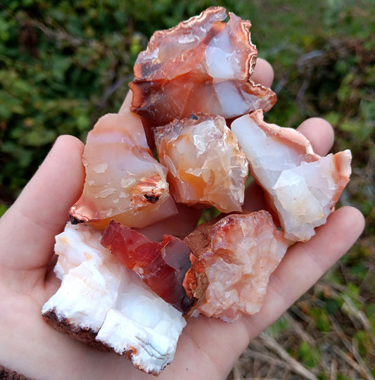 Rough Carnelian - 1 LB, Size Small