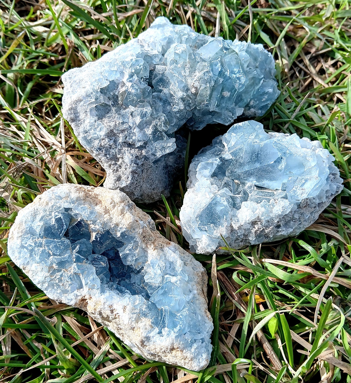 Rough Celestite, Raw Clusters - 1 LB