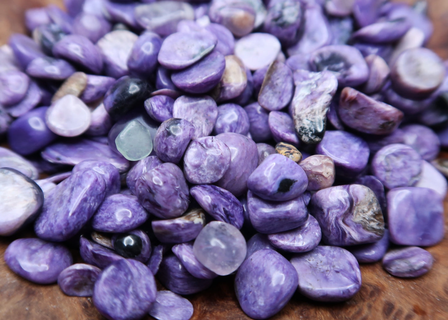 Mini Tumbled Chips - Charoite, 1/4 LB