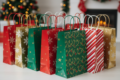 christmas gift bags with no ribbon or bow