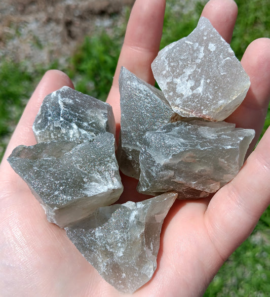 CLEARANCE: Rough Aragonite, Green - 1 LB, Size Small