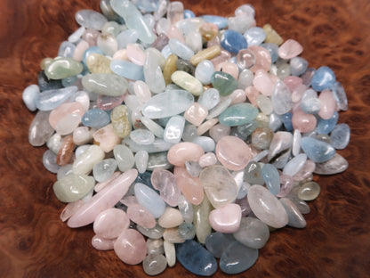 Mini Tumbled Chips - Morganite, 1/4 LB