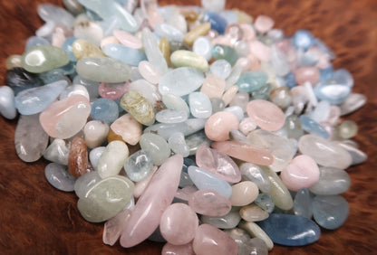 Mini Tumbled Chips - Morganite, 1/4 LB