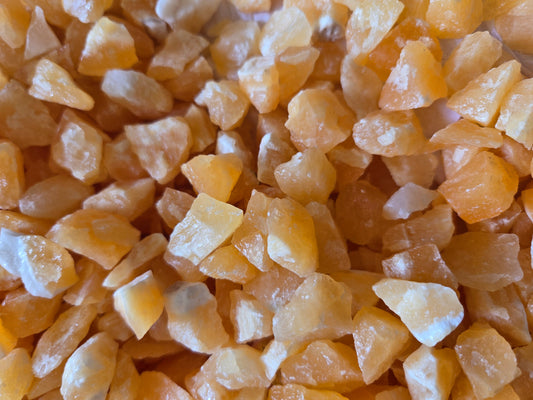 CLEARANCE: Rough Mexican Orange Calcite Xtra Small - 1 LB