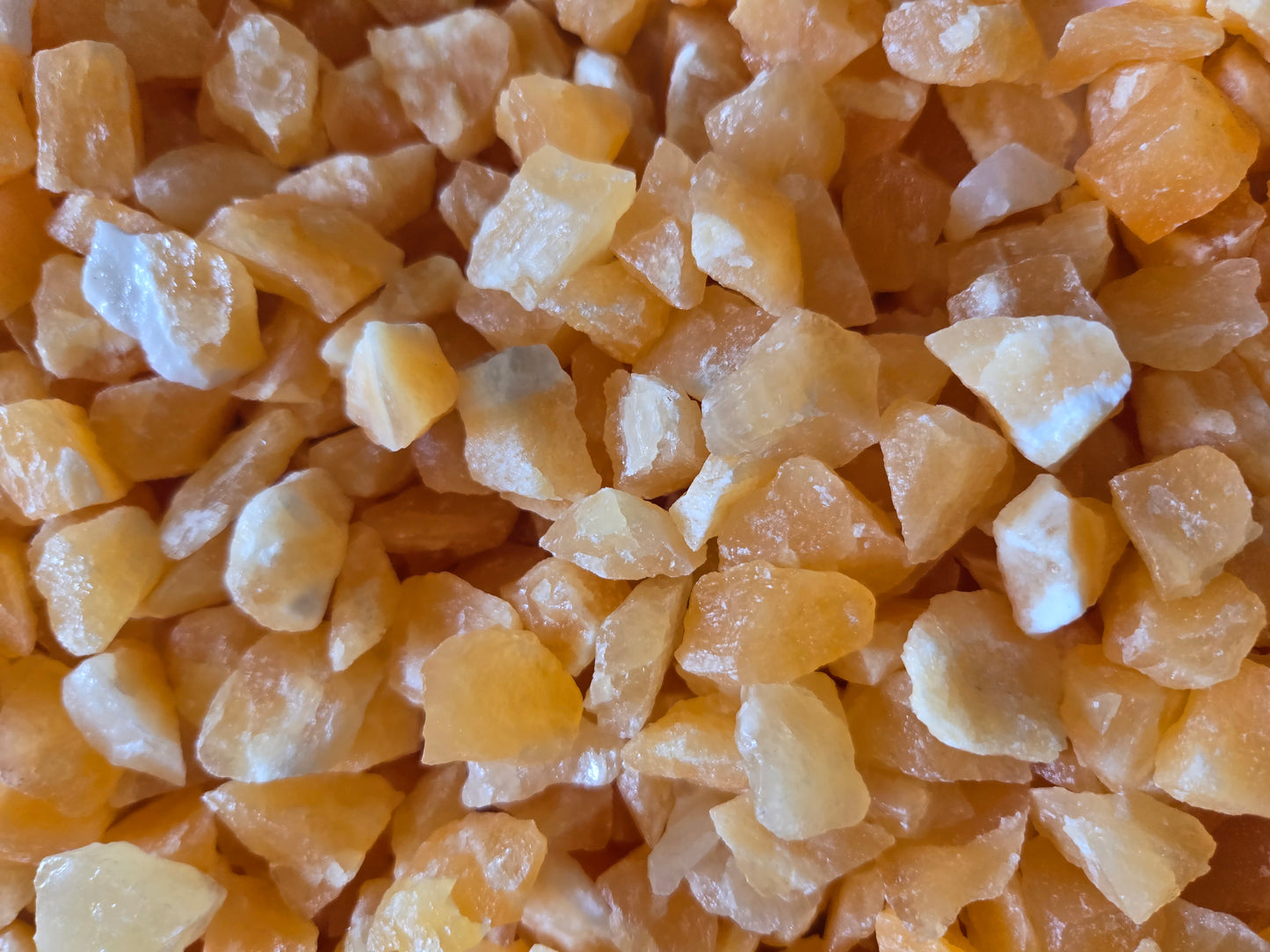 CLEARANCE: Rough Mexican Orange Calcite Xtra Small - 1 LB