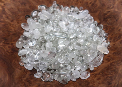 Mini Tumbled Chips - Prasiolite (Green Amethyst), 1/4 LB