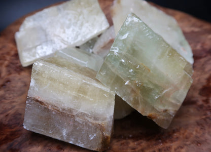 Rough Calcite, Rhomboidal Green - 1 LB, Size Small/Medium