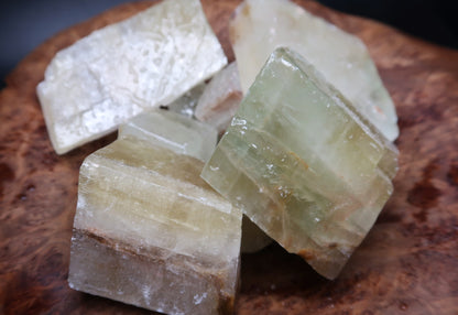 Rough Calcite, Rhomboidal Green - 1 LB, Size Small/Medium