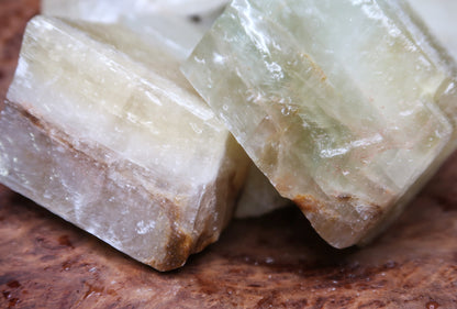 Rough Calcite, Rhomboidal Green - 1 LB, Size Small/Medium