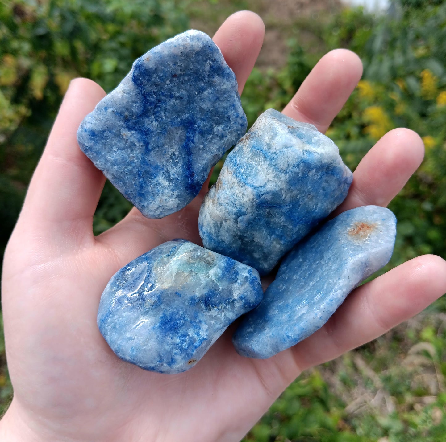 CLEARANCE: Rough Aventurine, Blue (Rounded) - 1 LB, Size Small/Medium