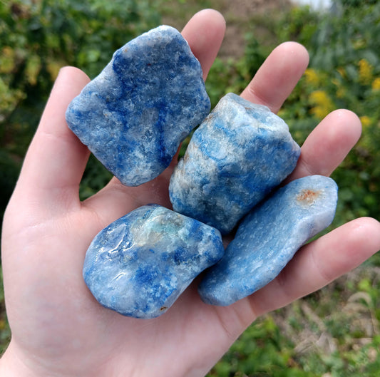 CLEARANCE: Rough Aventurine, Blue (Rounded) - 1 LB, Size Small/Medium