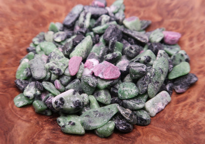 Mini Tumbled Chips - Ruby in Zoisite, 1/4 LB